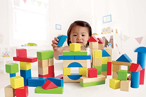 Hape Kid's Wooden Building Block Set (100 pieces)