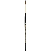 Silver Brush Limited 7500S Red Sable Round Oil Paintbrush, Size 8 | Short Handle, Watercolor, Acrylic, Soft Pure Kolinsky-Grade Sable Bristle, Thin and Broad Lines, Superb Paint Absorbency