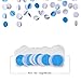 Party Decoration Kit Blue Tissue Paper Pom Poms Flowers Papers Lanterns Circle Garland Birthday Wedding Christening Frozen Theme Party Decorations for Adults Boys Girls By Fadesun
