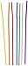 DiscountOne Multicolor Disposable Long Flex Drinking Straws (Set of 100), Assorted