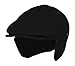 Folie Co. Black Wool Winter Ivy Cabbie Hat w/Fleece Earflaps – Driving Hat