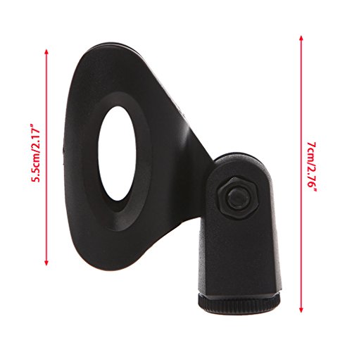Hacloser Mic Clip Holder Flexible Black Microphone Stand Accessory Plastic Clamp (1)
