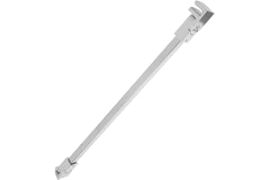 WHAMVOX Frameless Glass Shower Support Bar 400mm 304 Stainless Steel Rod with 15-square Zinc Alloy Pivot