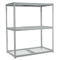 Wide Span Rack With 3 Shelves Wire Deck, 1200 Lb Capacity Per Level, 48"W x 36"D x 84"H