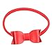 Baby Toddler Girls Faux Leather Hair Bow Stretchy Nylon Headbands (12 Pack)