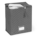 Champagne Flute Deluxe Microfiber Storage Chest - Charcoal