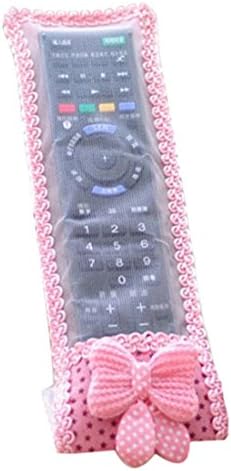 Bowknot Lace Remote Control Dust Proof organizer storage candy color bag TV Air Condition Protector