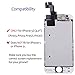 Pre-Assembled Screen Replacement for iPhone 5s White, LCD Display and Touch Screen Digitizer Replacement for A1453, A1533, A1457, A1530 w/Facing Proximity Sensor, Ear Speaker, Front Camera and Tools