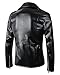 Beninos Mens Faux Leather Motorcycle Jacket (Y105, XL)