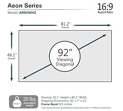 Elite Screens Aeon Series, 92-inch 16:9, 8K / 4K