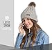 Brook + Bay Pom Pom Beanie Winter Hat for Women - Faux Fur Pompom Warm & Soft, Thick Cable Knit Hats - Cold Weather Cute Knitted Cap