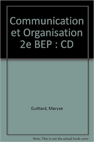 Amazonfr Communication Et Organisation 2e Bep 1cd Audio - 