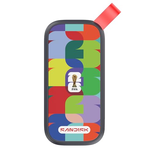 Portable SSD edición FIFA World Cup 2026 de 1 TB (velocidades de Lectura rápidas de hasta 800 MB/s, aplicación SANDISK Memory Zone)