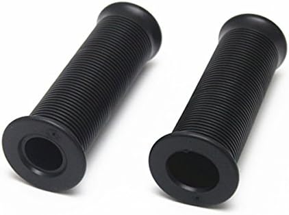 Alamor 7/8inch 22mm Motorcycle Handlebar Hand Grips Cafe Racer Bubber Clubman Custom - Black