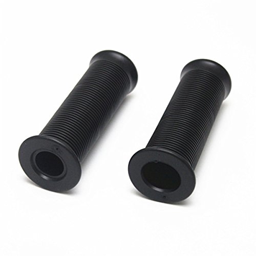 Alamor 7/8inch 22mm Motorcycle Handlebar Hand Grips Cafe Racer Bubber Clubman Custom - Black
