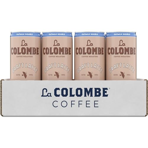 LA COLOMBE COFFEE, OATMILK DOUBLE LATTE, 11 FL OZ CANS (PACK OF 12), COFFEEHOUSE QUALITY COLD BREW, SPECIALTY GRADE COFFEE BEANS, READY-TO-DRINK ON-THE-GO