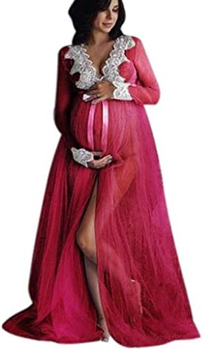 Maternity Dress for Women,Pregnancy Dress,Women Lace Maternity Dress WomenPregnancy Lace Long Maxi Dress Maternity Gown Photography Props Clothes Maternity Dress for Photoshoot