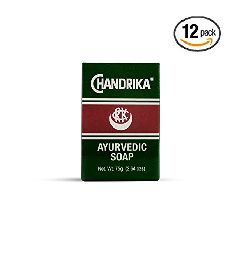 Chandrika bath and body ayurvedic bar soap, 2.64 oz (pack of 12)
