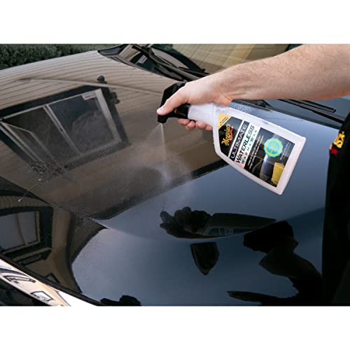 MEGUIAR’S ULTIMATE WATERLESS WASH & WAX, SCRATCH-FREE WATERLESS CAR CLEANING SPRAY THAT MAKES DETAILING QUICK AND EASY, 2-IN-1 CLEANER AND PROTECTION TO HELP YOUR RIDE SHINE, 26 OZ