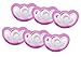 JollyPop 0-3 Months Pacifier 6 Pack Vanilla Scented - Pink