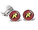 Robin Cufflinks, Batman and Robin Tie Clip Tack, Justice League Jewelry, Superhero Wedding Party Jewelry, Groomsmen Gifts