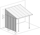 Palram Canopia Patio Cover Sidewall Grey - UV-Resistant, Durable view 4
