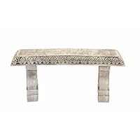 Exaco Trading Company Exaco FM-805 Endura Clay Garden Bench, Stone White