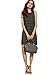 MakeMeChic Women's Sleeveless Cut Out Back Plaid Wear to Work Shift Dress