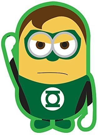 Green Lantern Despicable Me Minion 3.5" X 5" - full color (Bumper Sticker for Windows, Cars, Trucks, Laptops)