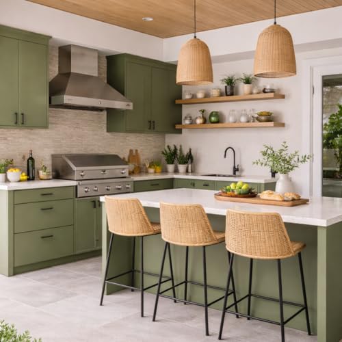 Papael de Parede Revestimento Adesivo Vinilico Autocolante Texturizado Para Envelopamento Móveis 3m x 45cm (Verde Oliva)