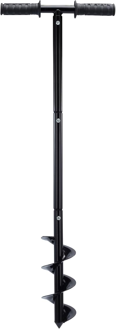 CO-Z 86cm Manual Post Hole Digger Fence Post Auger Garden Earth Drill 24cm Bit