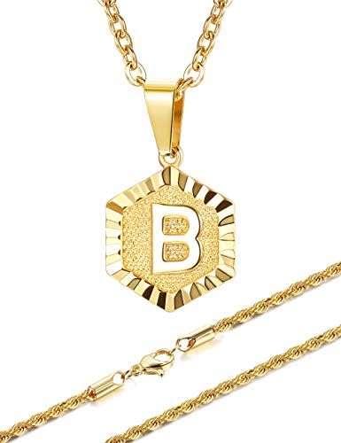 Fiasaso 18K Gold Plated A-Z Letter 