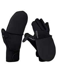 Goture   Guantes sin dedos con tapa, antideslizantes, con muelle de medio dedo, guantes de pesca para otoño, guantes para pesca