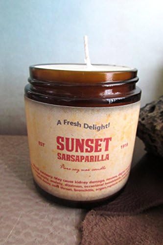 Sunset Sarsaparilla 4 oz soy wax candle - Fallout New Vegas Fan Made