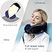 Victuna Upgrade Travel Neck Pillow, Snug Fit Memory Foam Travel Pillow, Thin Back, Soft& Comfortable for Airplane, Bus, Train, in Office, at Home, Washable Soft Velvet Cover
