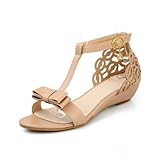 Carol Shoes Fashion Bows Womens Low Heel Open Toe Sandals