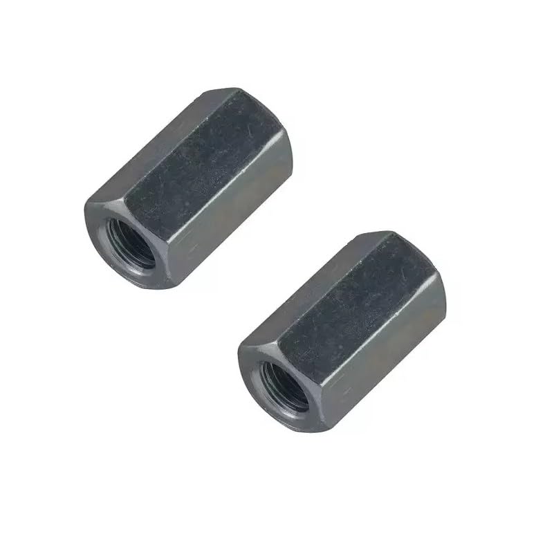 TERF® M10 X 30mm Hex Studding Connector Nut stainless Steel A2 (304) Hexagonal Coupling Nut M10 (10mm) X 30mm Female Threaded Rod Bar Studding Connector Nut - Pack of 2
