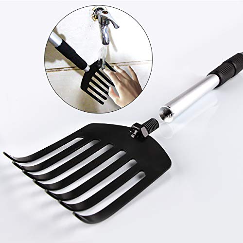 SKYFIELD Pooper Scooper Rake, 3Stage Extendable Metal Dog Poop Rake