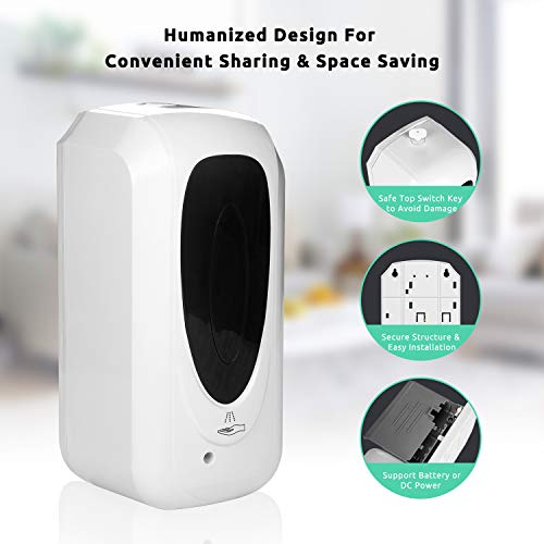 DriverGenius Automatic Hand Soap Sanitizer Dispenser (Touch-Free, Wall-Mounted,1000ml)