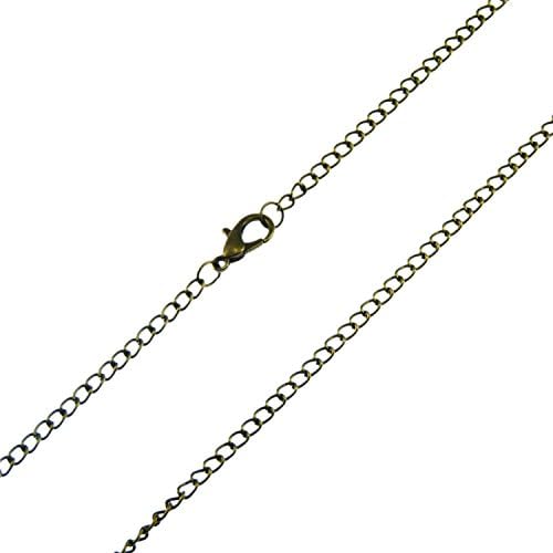 Bulk Sales 20Pcs Wholesales lots Jewelry Making Chains 28' Silver Black Bronze Gold 4 Colors (Bronze)