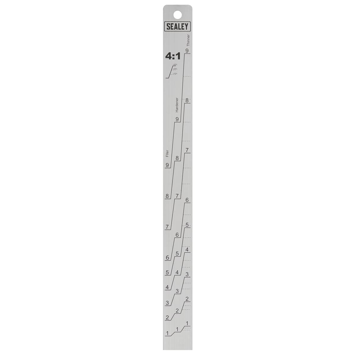 Sealey Paint Measuring Stick, Aluminium, 2:1/4:1 - PA04