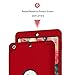 Hocase Dual Layer  Ruggged Hard Rubber Case Apple iPad mini 1 / 2 / 3 - Red / Black