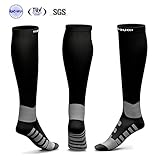 KKUP2U Compression Socks for Men & Women, 20-30 mmhg Medical Graduated Compression for Flight, Maternity, Travel, Nurses,Athletics, Running - Boost Stamina, Circulation & Recovery -Grey XL