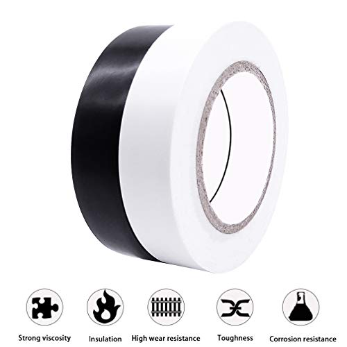 Maveek 15mm x 18m Electrical Insulation Tapes-High End Industrial Grade UL Listed-Rated to 176 Degrees & 600 Volts-Flame Retardant Waterproof PVC Tape Vinyl Insulating Backing-0.6''(W) x 60 Feet(L)