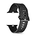 Goton Sport Watch Band Apple Watch Series 4 3 2 1, Soft Silicone Watch Straps Compatible Apple Watch Sport Bands Men Women Double Buckles (Black, 42mm / 44mm)