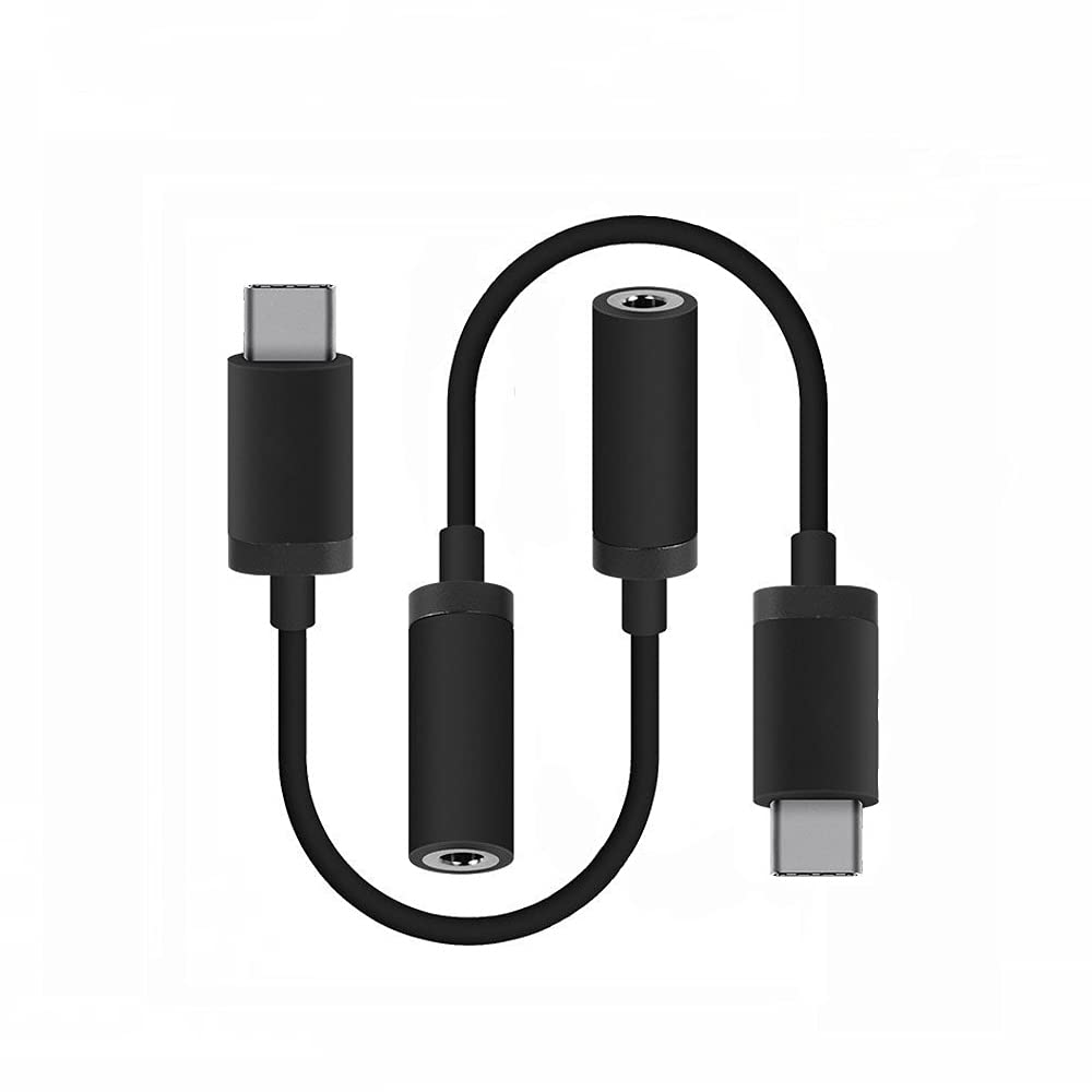 Aoiutrn USB Type C to 3.5mm Headphone Jack Adapter, USB-C to Microphone Audio Aux to 3.5mm [2 Pack] Cable Cord Compatible with Motorola Moto Z,Huawei,Xiaomi,LeEco Le and More