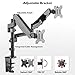 IMtKotW® Dual Arm Monitor Desk Mount Stand,Height Adjustable Full Motion Gas Spring Monitor Mount Riser with C Clamp/Grommet Base Fits Two 17