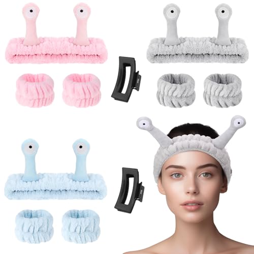 Auidy_6TXD 9Pcs Snail Headband and Wristband Set