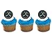 Hockey Puck Ring Cake Cupcake Topper (24-Pack)