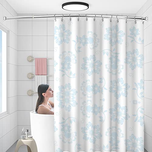 TENOVEL Curved Shower Curtain Rod, Round 4872 Inches Shower Rods for